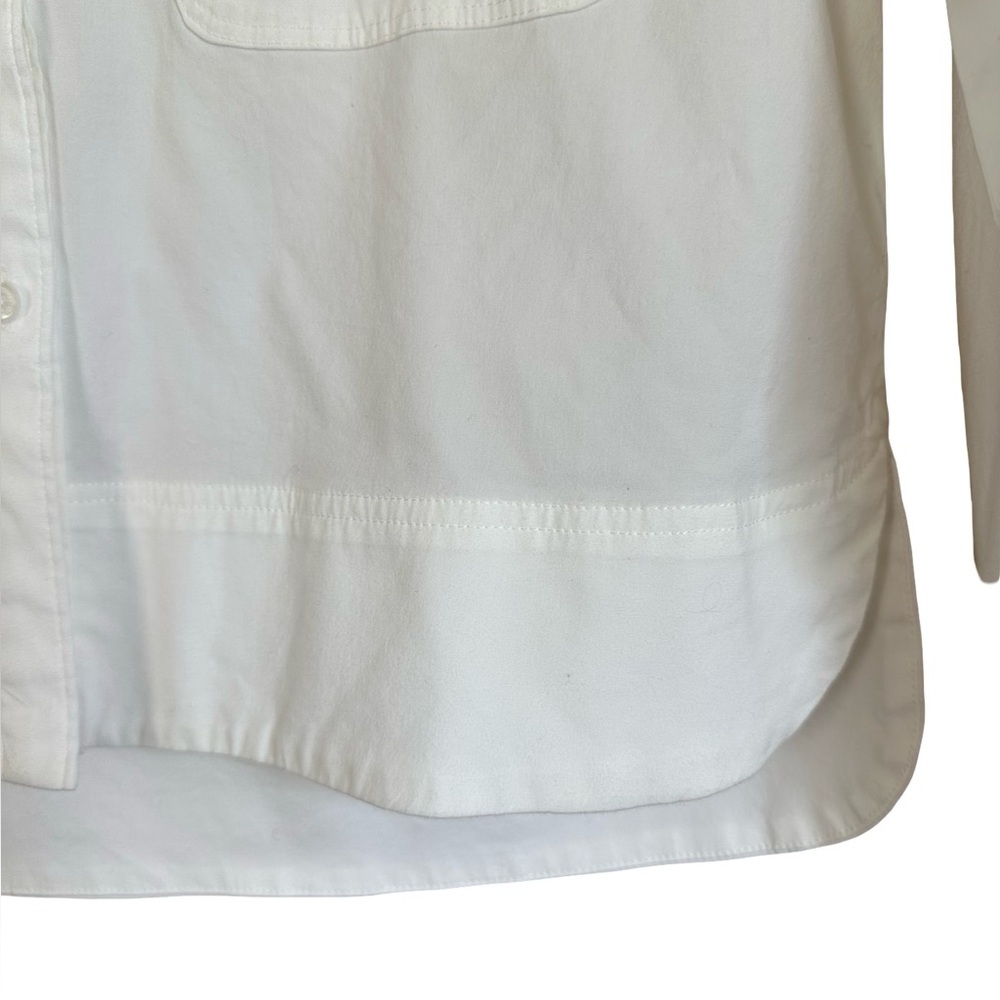 WHBM Poplin Stretch White Oxford Button Down Shirt Sz 2 - Picture 4 of 7